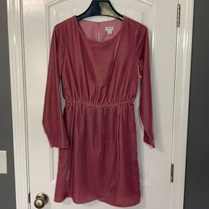 J.Crew Pink Velvet Dress